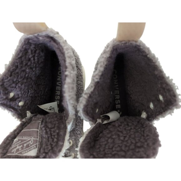 Converse Run Star Hike High Sherpa Platform Sneaker Womens 8.5 Mens 7 Gray - Picture 9 of 11